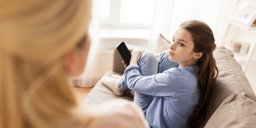 A parent confronts teen about social media