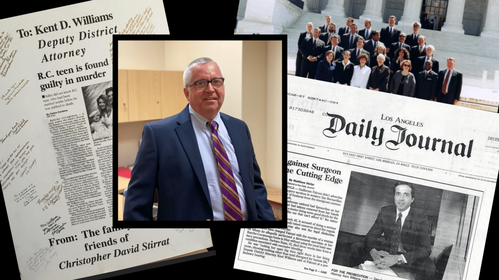 Photo collage of accolades for Kent Williams